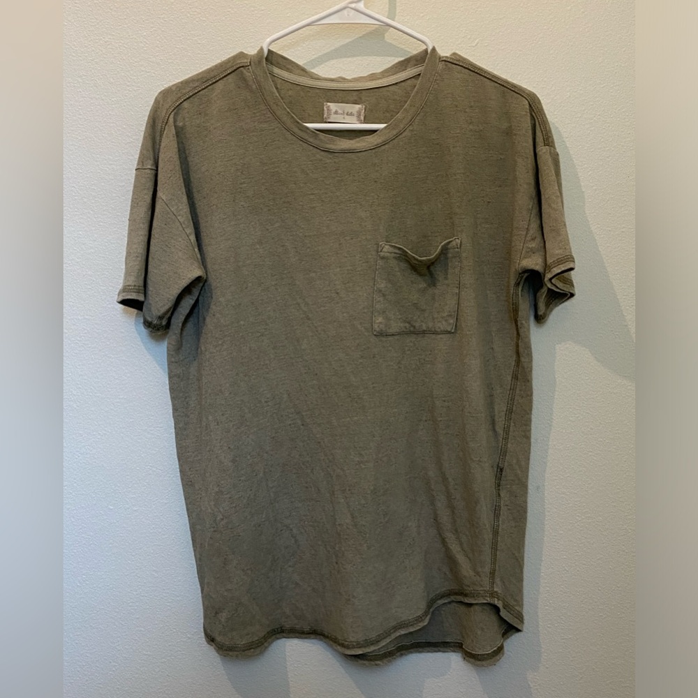 Altared State Olive Green Pocket tee- Size S